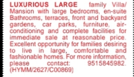 Luxurious Family Mansion for Immediate sale
