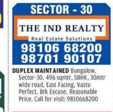 🏠 Luxury Bungalow for Sale – Sector 30, Noida