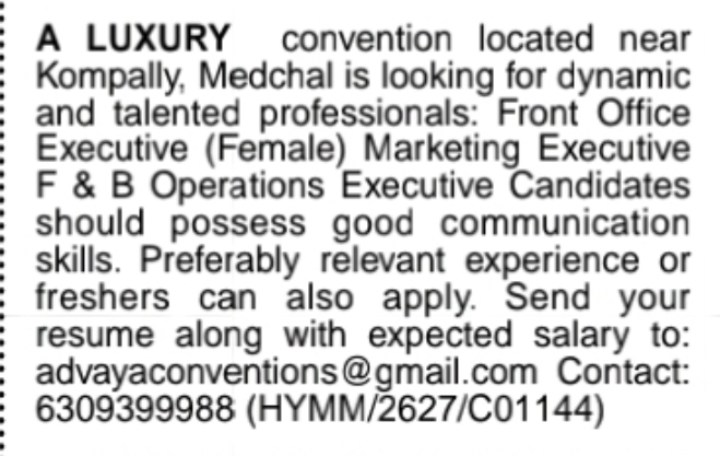 🏢 Luxury Convention Hiring – Kompally
