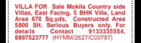 Luxury Villa for Sale – Mokila