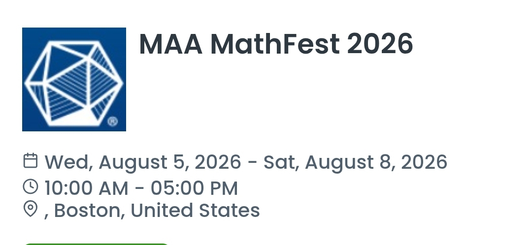 MAA MathFest 2026
