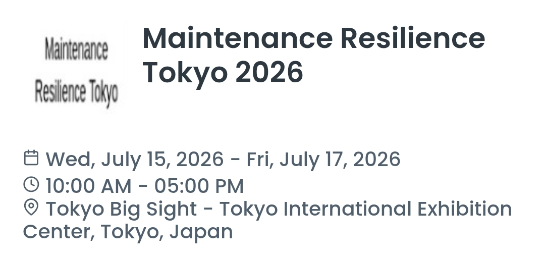 Maintenance Resilience Tokyo 2026