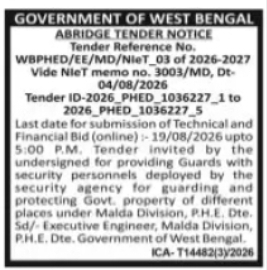 Malda PHE – Security Guard Services
