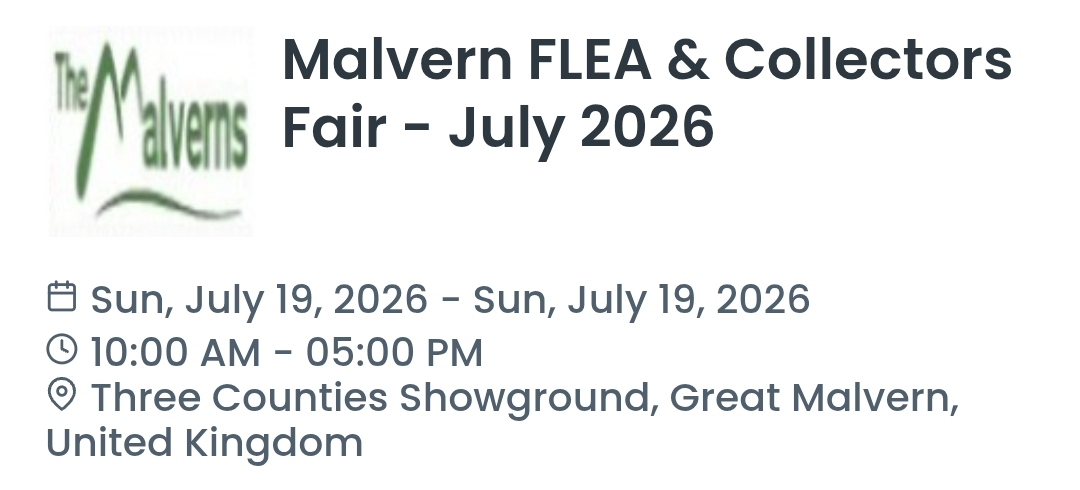 Malvern FLEA & Collectors Fair - July 2026