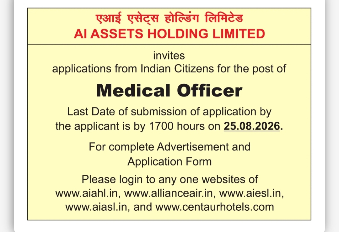 Medical Officer Recruitment 2026 – AI Assets Holding Limited