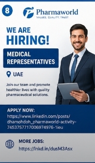 Medical Representative – UAE
