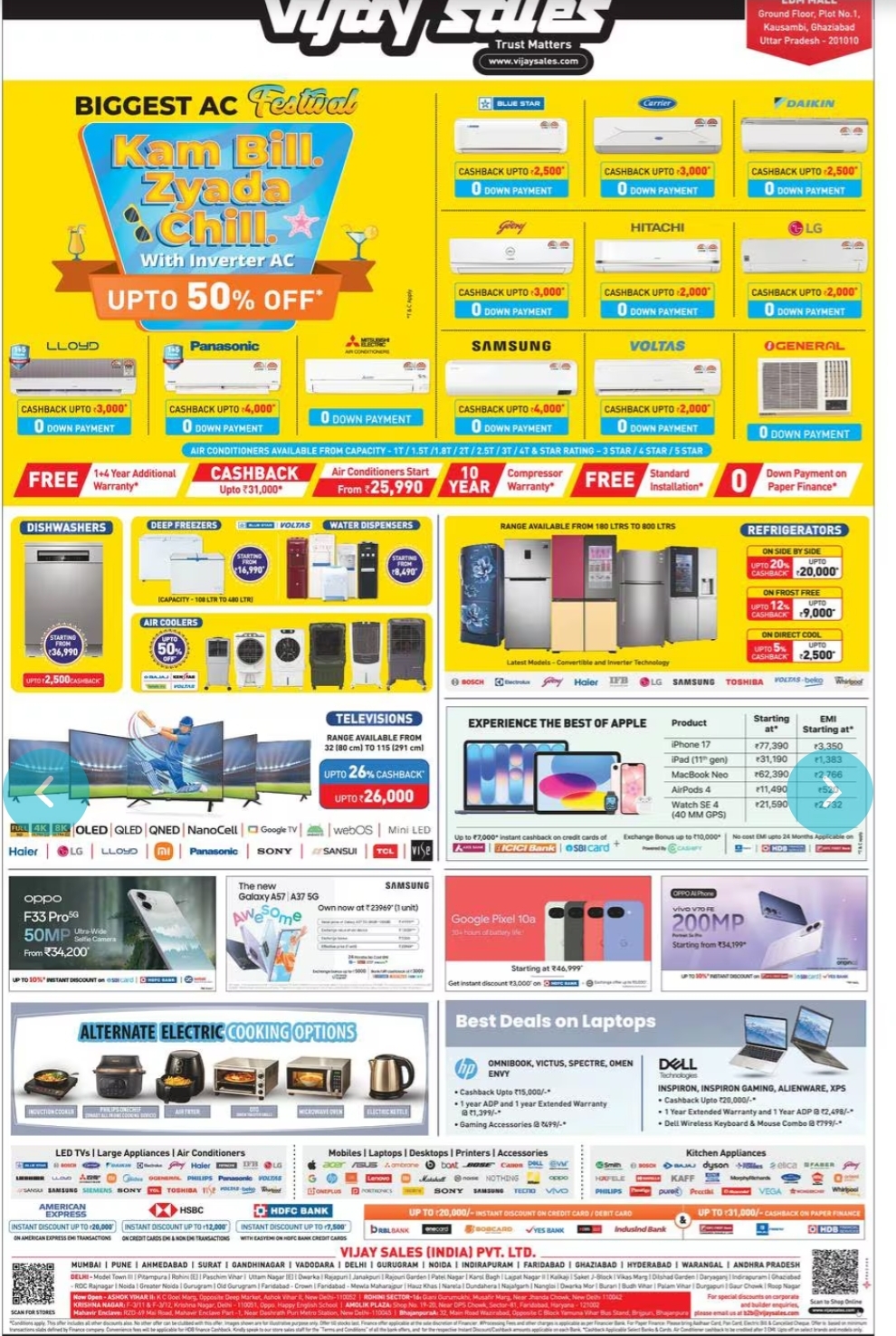 🔥 Mega Electronics Sale – 0 Down Payment + Cashback Offers! 🔥