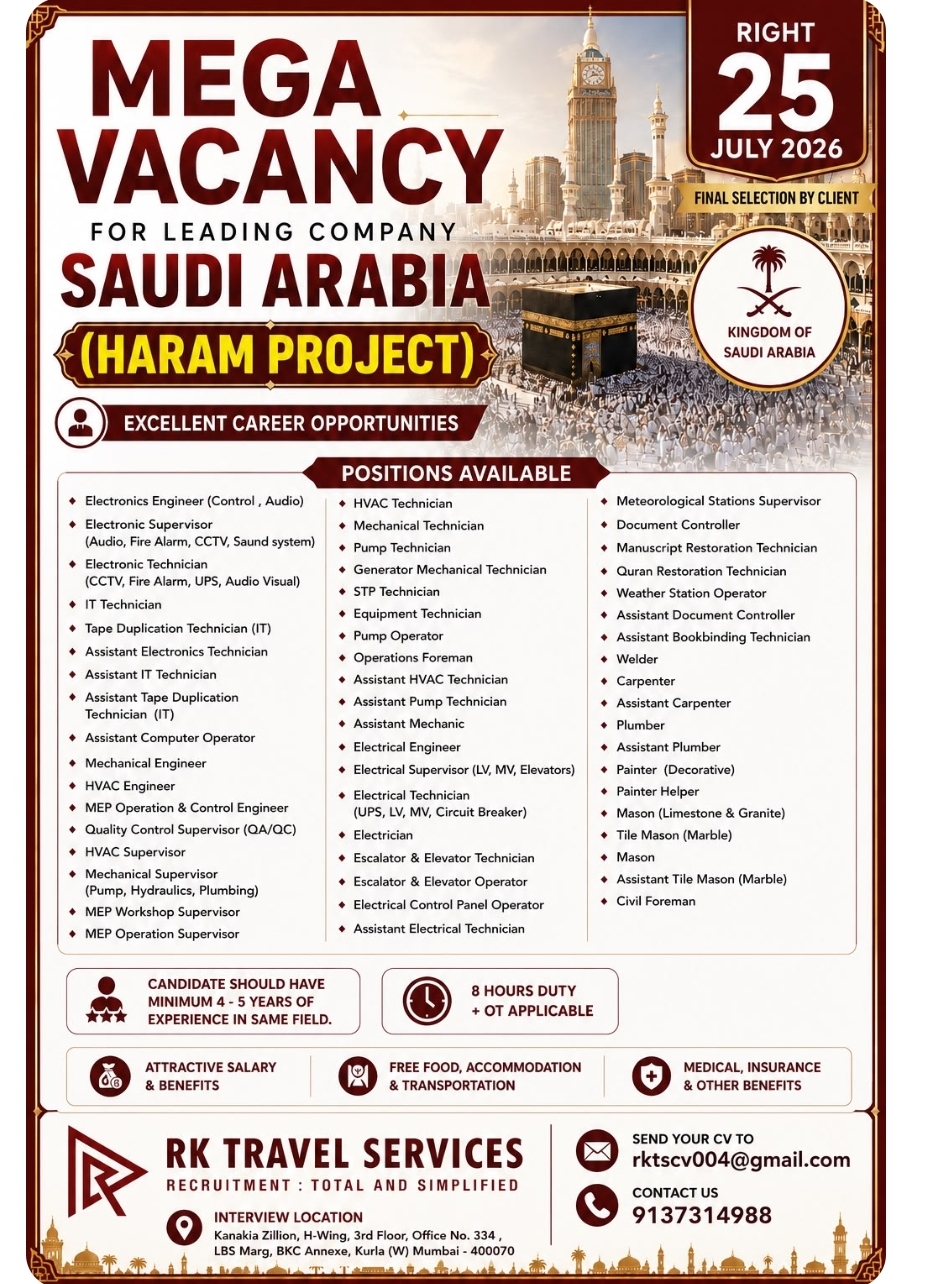 Mega Vacancy - Haram Project