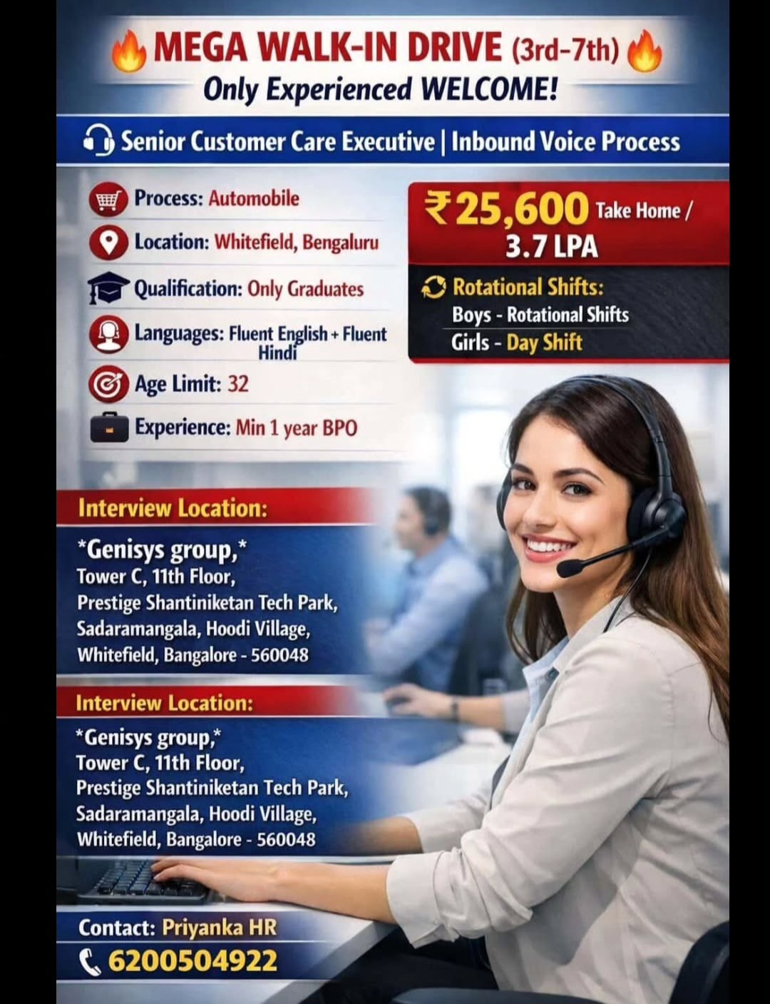 MEGA WALK-IN DRIVE (3rd–7th March) – Bengaluru 🚀