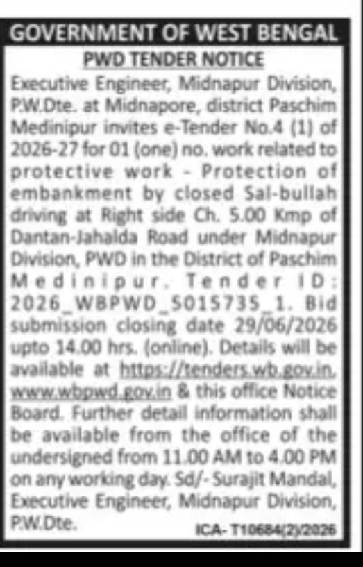Midnapur Division Embankment Protection Work