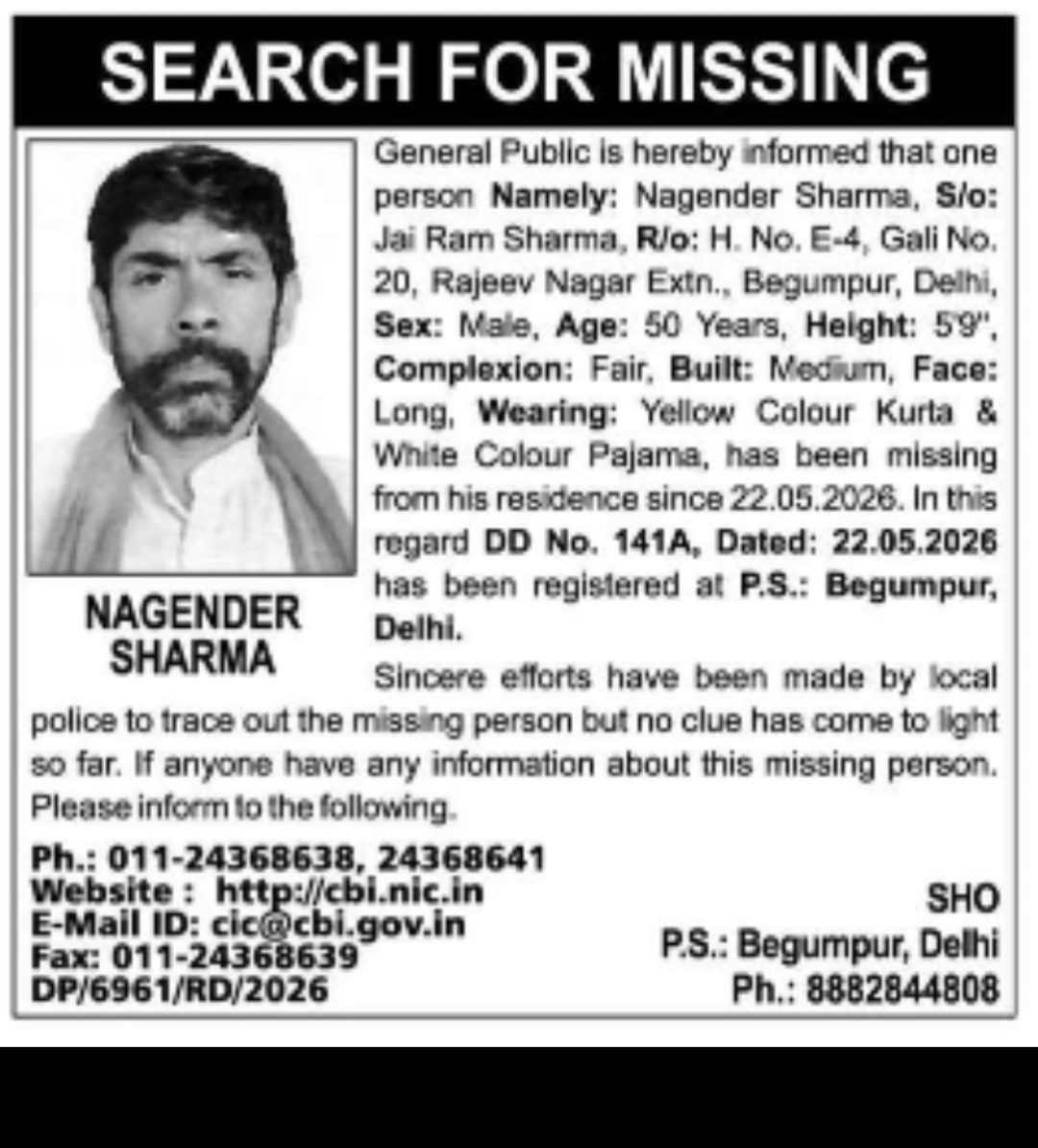 Missing Person – Delhi