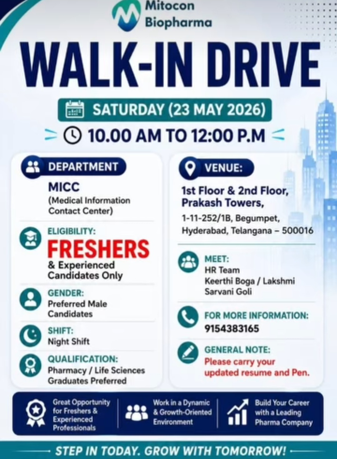 MITOCON Biopharma – Walk-In Drive