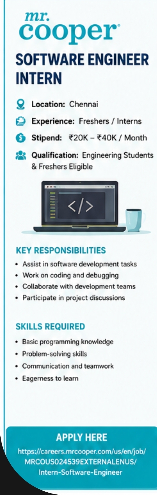 Mr. Cooper – Software Engineer Intern