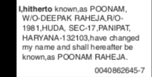 NAME CHANFE NOTICE
