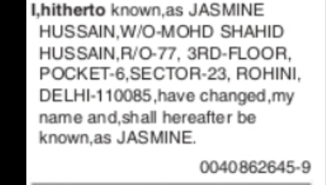 NAME CHANFE NOTICE