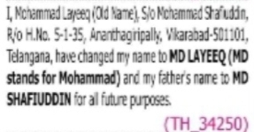 Name Change Notice:
