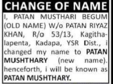 NAME CHANGE NOTICE