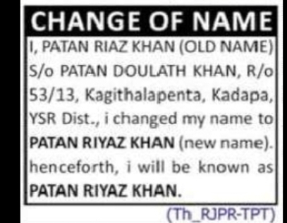 NAME CHANGE NOTICE