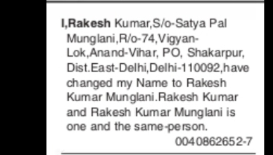NAME CHANGE NOTICE