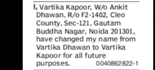 Name Change Notice