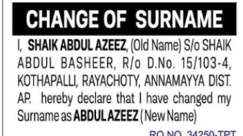 NAME CHANGE NOTICE