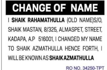 NAME CHANGE NOTICE