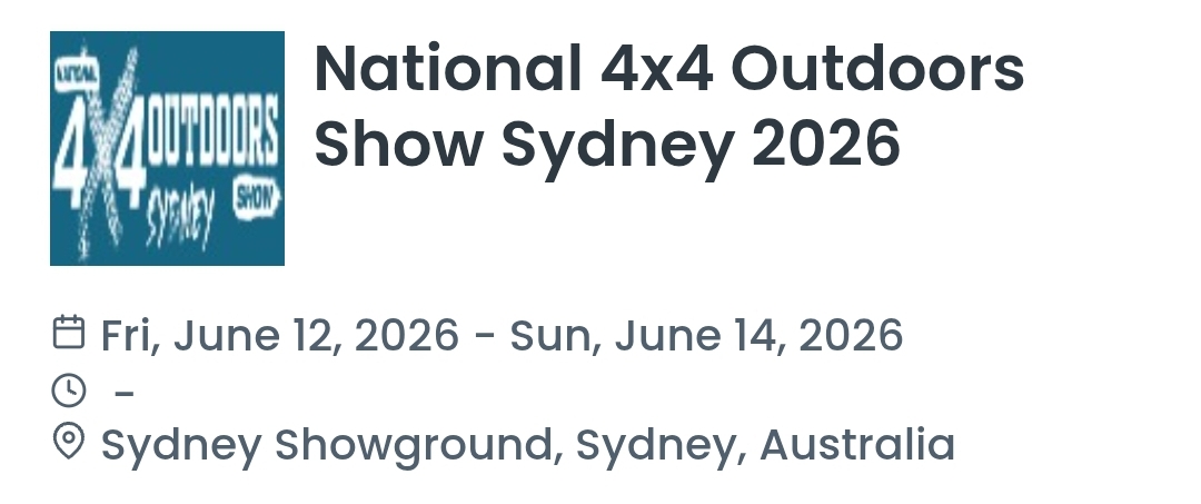 National 4x4 Outdoors Show Sydney 2026