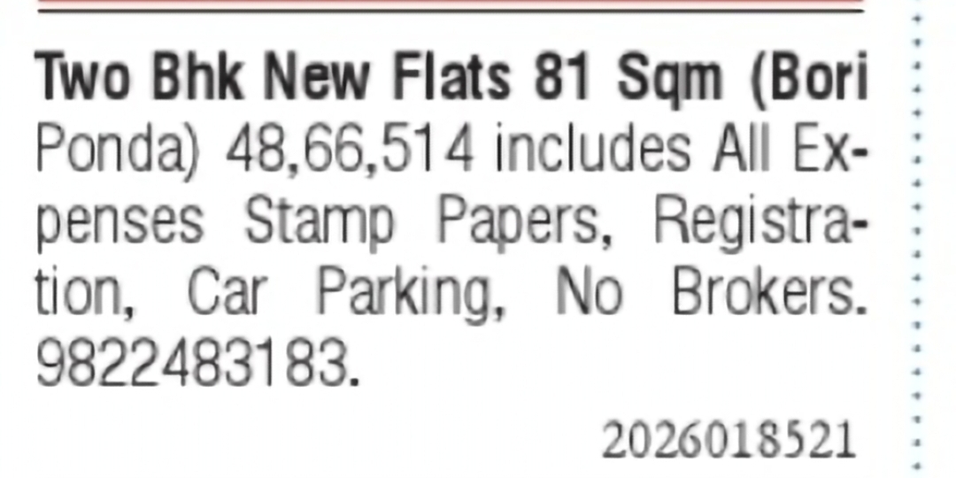 New 2 BHK Flats for Sale – Borim, Ponda