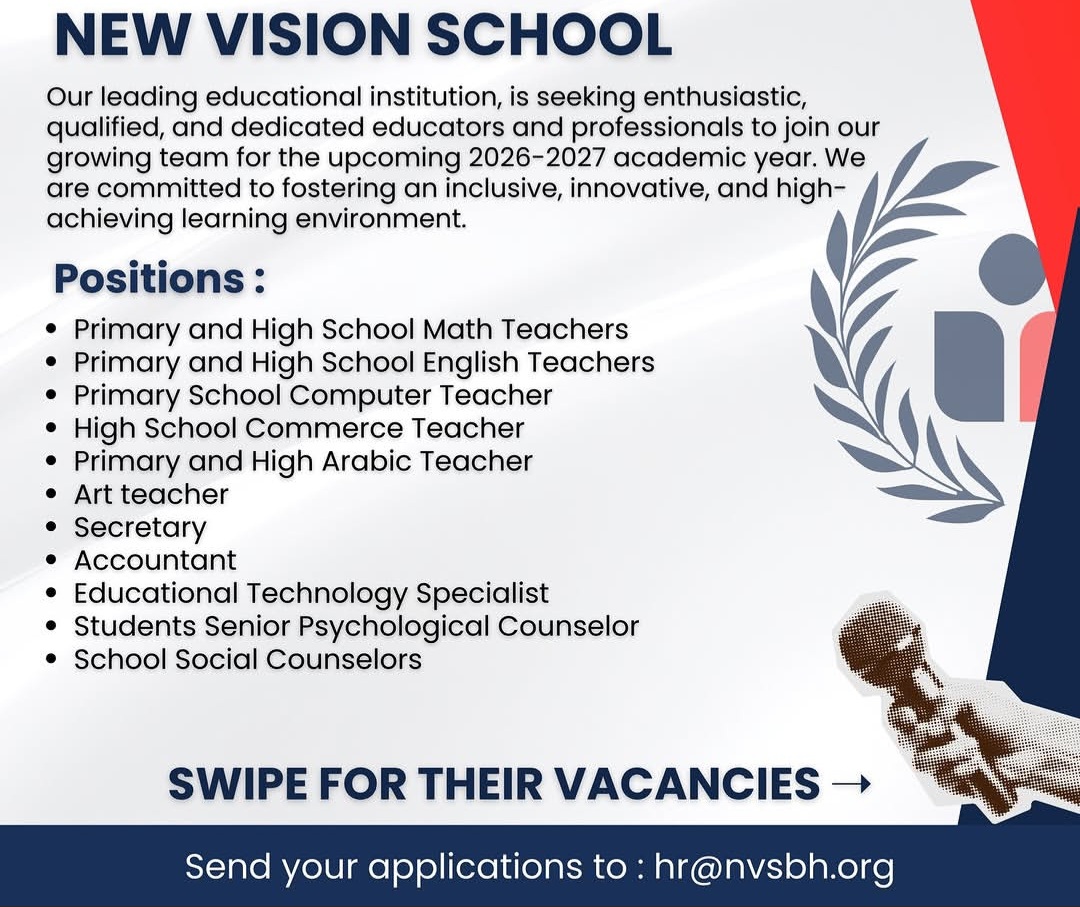 New Vision School  HIRING NOW