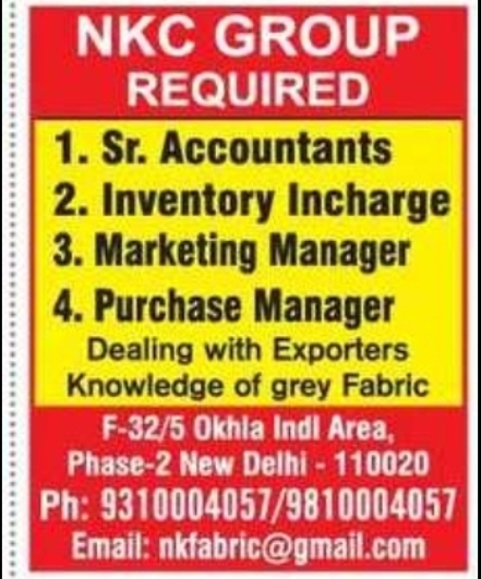 NKC Group Hiring – Multiple Positions