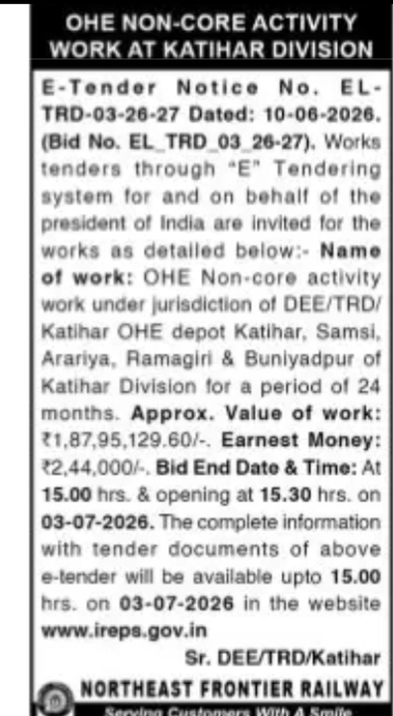 NORTHEAST FRONTIER RAILWAY – Katihar Division