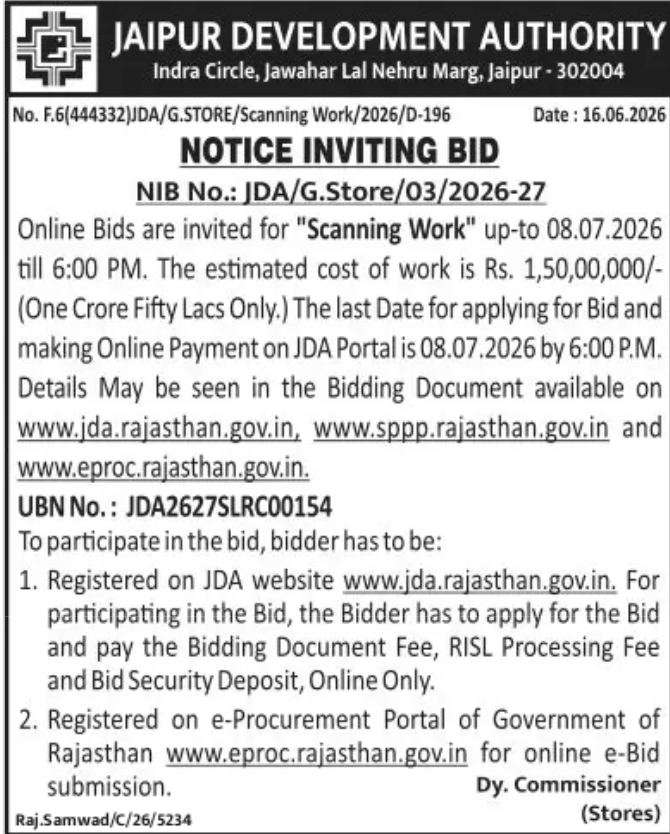 NOTICE INVITING BID