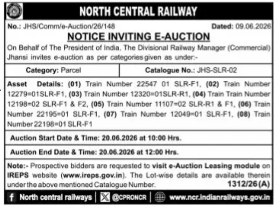 NOTICE INVITING E-AUCTION