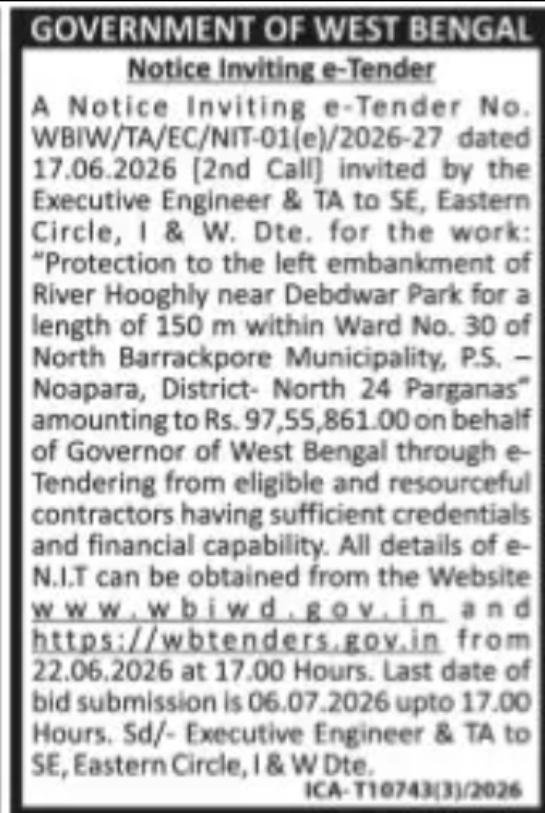 NOTICE INVITING E-TENDER