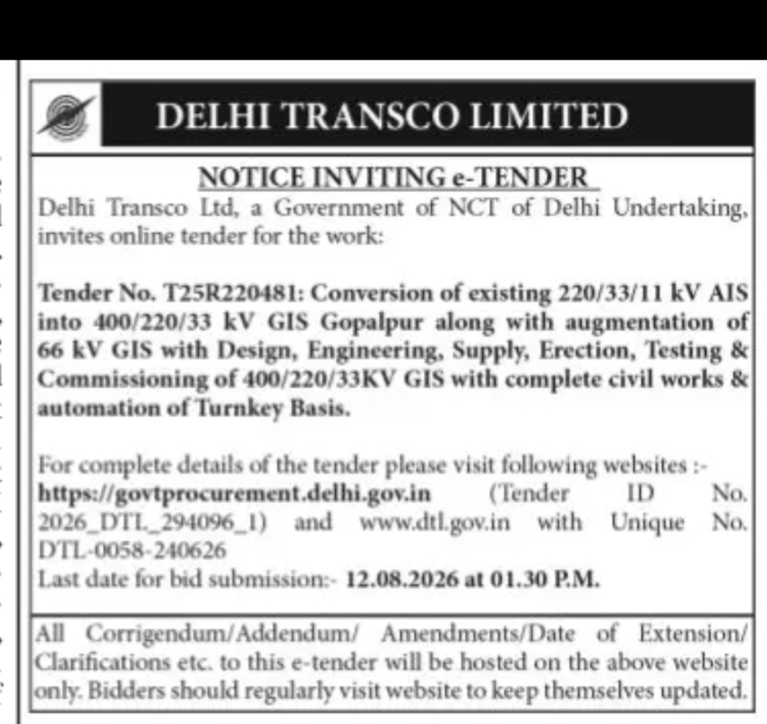 NOTICE INVITING e-TENDER