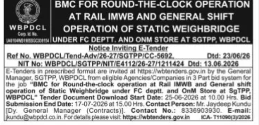NOTICE INVITING E-TENDER
