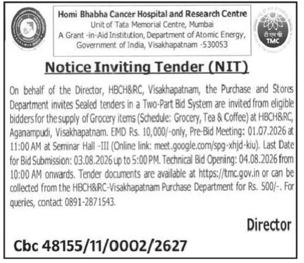 Notice Inviting Tender (NIT)