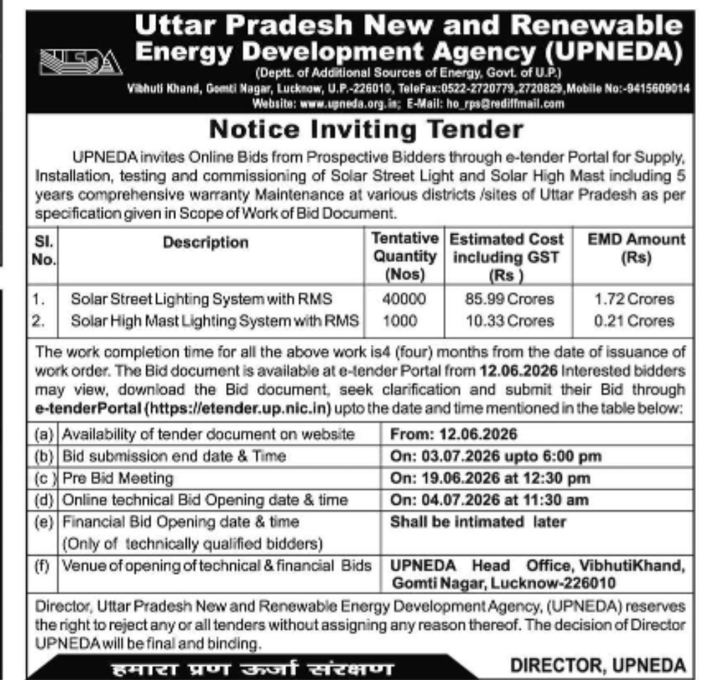 Notice Inviting Tender