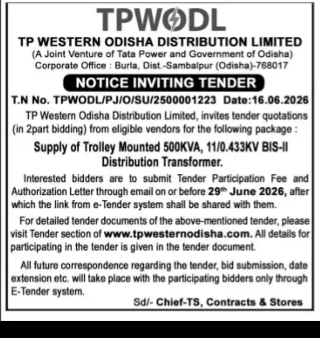 NOTICE INVITING TENDER