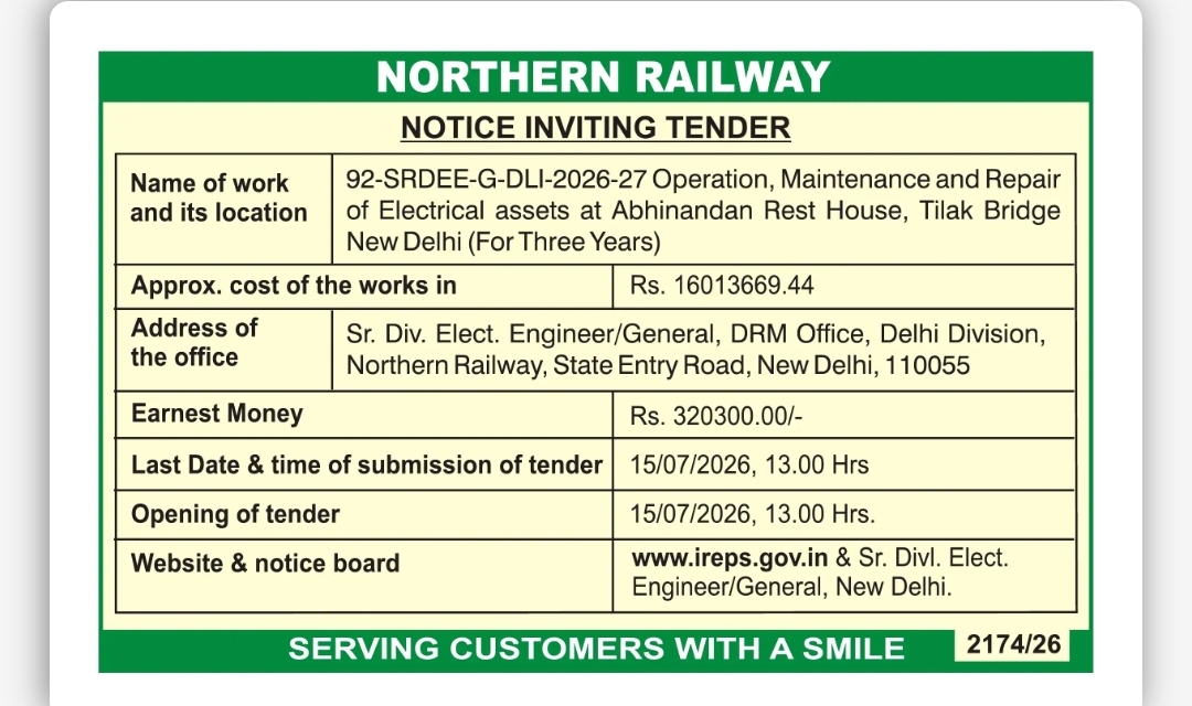 NOTICE INVITING TENDER