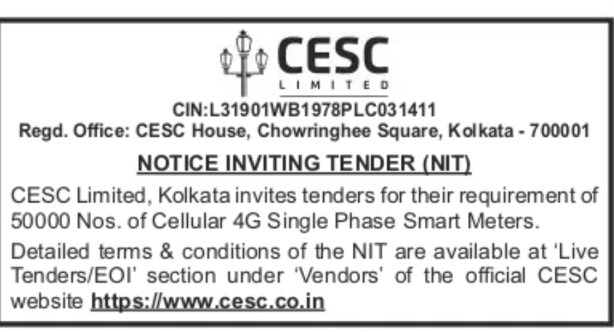 NOTICE INVITING TENDER