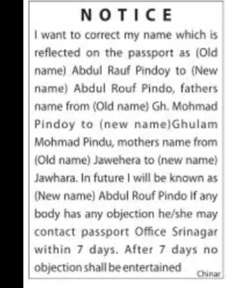 NOTICE