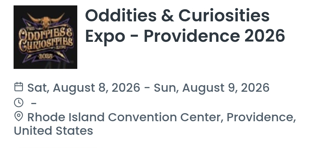 Oddities & Curiosities Expo - Providence 2026