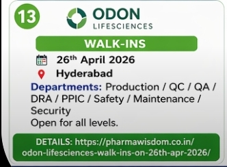 Odon Lifesciences – Walk-Ins