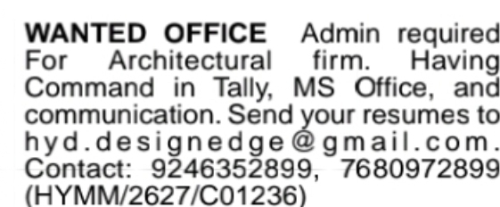 Office Admin for Architectural Firm