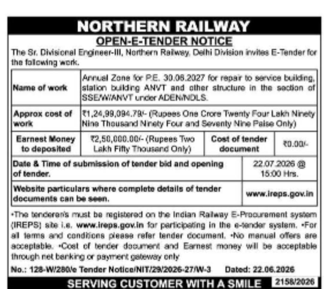 Open E-Tender Notice