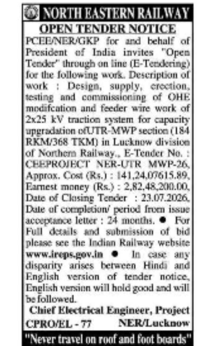 OPEN TENDER NOTICE