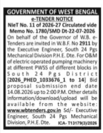 Operation and Maintenance of Pumping Machinery at PWSS
