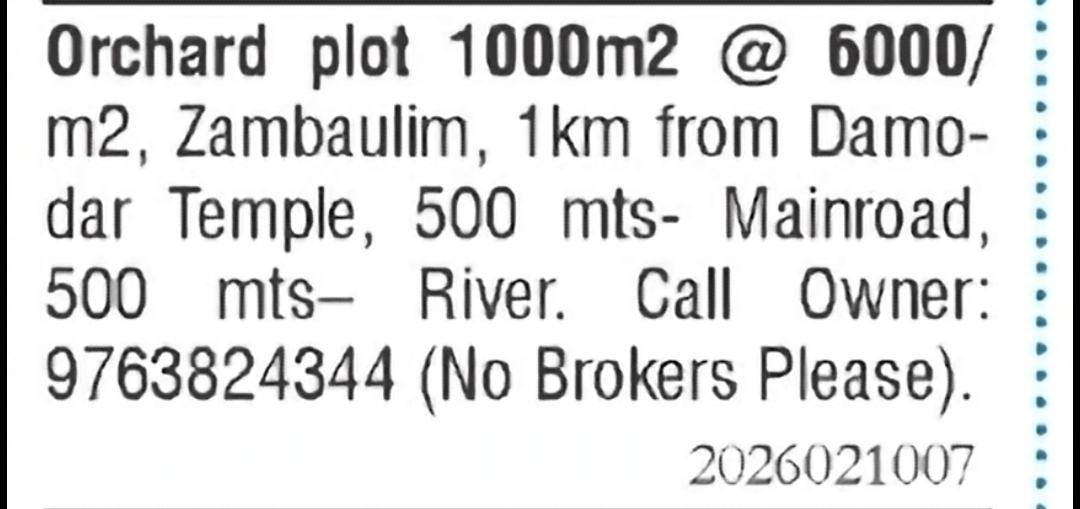 Orchard Plot for Sale Near Damodar Temple