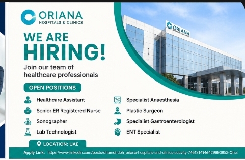 Oriana Hospitals and Clinics – Hiring Healthcare Professionals in UAE